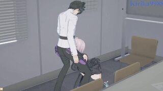 Mash Kyrielight and Ritsuka Fujimaru have deep sex into the office. - Fate/Grand Order Animated