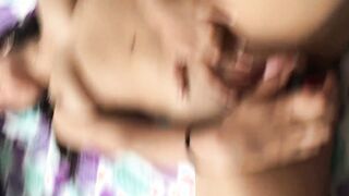 my stepcousin's bitch masturbates with a vibrator I record her
