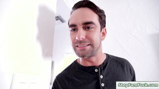 Stepbro face fucking his petite stepsis