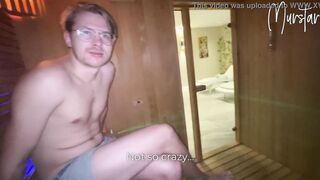 Risky bj into hotel sauna.. I suck STRANGER