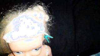 Little Lily fucks my penis with her mouth / plays