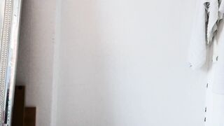 Young blonde try on underwear