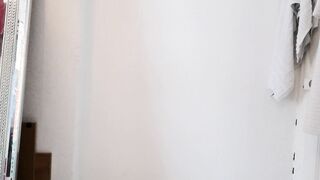 Young blonde try on underwear