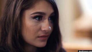 Brunette anal fucked by dads best friend