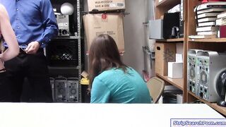 A guy watching officer fucks his teen gf