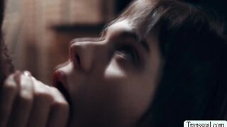 Handsome dude bareback fucks his trans woman stepsister