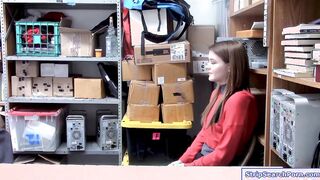 Teen shoplifter fucked by security guard