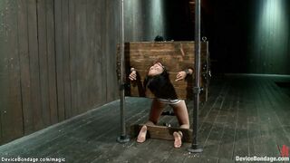 Bound little Asian anal hooked