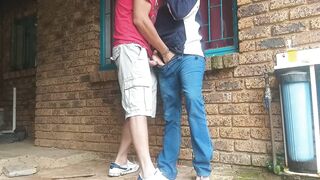 Just could nt wait to got in ,,desperate outdoor fucked and jizzed eating