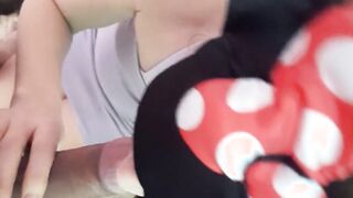 Caught my beauty stepsister masturbating and filled her face with cum