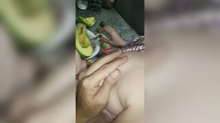 private sex / amateur clip / sex inside the kitchen with menstruation! long butt colombian!