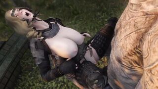 Lustful Luna's Skyrim Monster Compilation one Trolls, Large, and Werebear