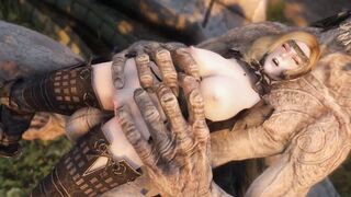 Lustful Luna's Skyrim Monster Compilation one Trolls, Large, and Werebear
