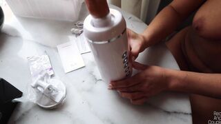 LustyTime Fucking Machine - Stuffing both of her Holes