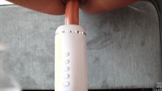 LustyTime Fucking Machine - Stuffing both of her Holes