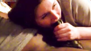 thick white women gets man handled's a big black cock