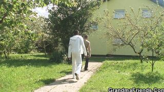 Lonely mature grandma double penetration