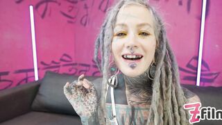 Intense TATTOO DAP action - 2 huge cocks inside 1 BOOTY - anal gapes, squirt, atm, prolapse, facial cu