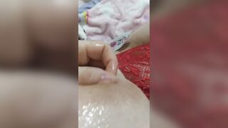 pov- Cupcake Lube Nipple Strokes and a Little Licking
