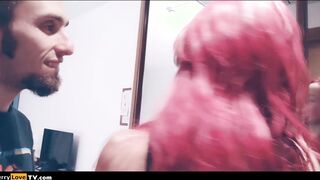 STEP SISTER has HOT SEX and SQUIRT inside the HOTEL ROOM into front of the MIRROR