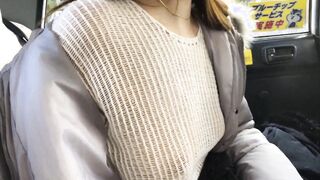 Riding on a Taxi. Watch through flash nipole. take notice driver. I showed him my Real Nipple and vagina