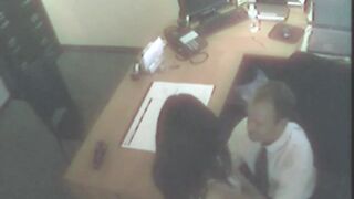 Erotic Dark Haired and Boss making out and Fucking Caught on web cam