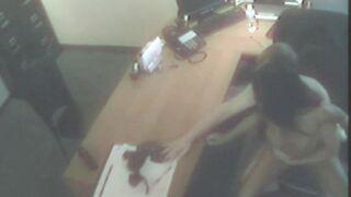 Erotic Dark Haired and Boss making out and Fucking Caught on web cam