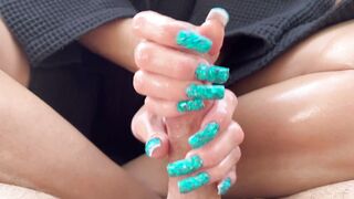 Surprise Outside Big Nail Edging Hand Job with new Techniques from PH Friends 