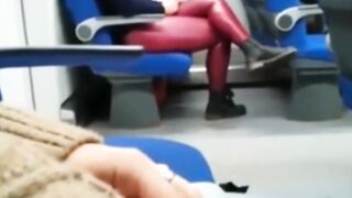 Having a oral sex by a stranger inside a train - cum into mouth amateur