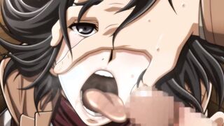 ATTACK ON TITAN - MIKASA ACKERMAN EATS CUM