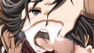 ATTACK ON TITAN - MIKASA ACKERMAN EATS CUM