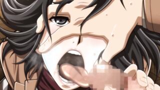 ATTACK ON TITAN - MIKASA ACKERMAN EATS CUM