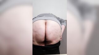 BBW booty stretched with kegels into outside restroom