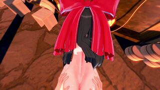 (pov) HAVING FUN WITH REIMU HAKURAI BUTT TOUHOU ANIME