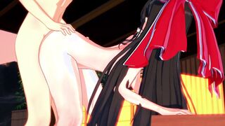 (pov) HAVING FUN WITH REIMU HAKURAI BUTT TOUHOU ANIME