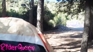 Bbw Making off into the forest