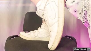 THE POWER OF SNEAKERS - Nike Air feet bdsm from gf crossdres