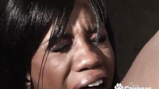 Lady Armani Wraps Her Huge Ebony Lips Around A big black cock