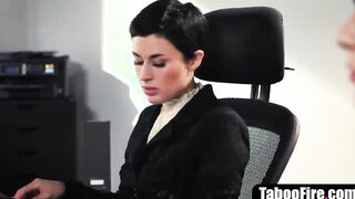 Secretary has to pounded boss's hubby to keep her job