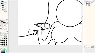 Drawing Adventure Time Porn - Princess Bubblegum Three-Way With Starchy And Banana Guard (Speed-Art)