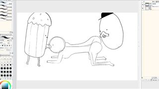 Drawing Adventure Time Porn - Princess Bubblegum Three-Way With Starchy And Banana Guard (Speed-Art)