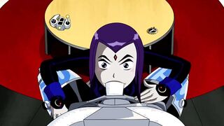 19 YEAR OLD TITANS - RAVEN CYBORG CUM INSIDE HER MOUTH
