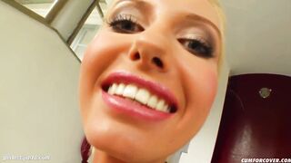 Eleonor offer bj to many men and gets bukkake