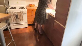 pov STEPSON spys on crazy talking STEPMOM with BIG CLITORIS, tricks her in fucking him and JIZZED
