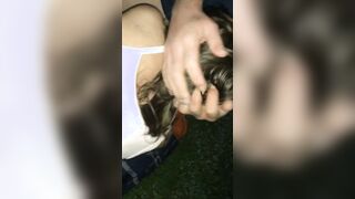 Cuckhold With A Strangers Ex-Wife; Publicly On Their Front Lawn;Small Teens Blowing & Fucking Her 1st bbcs
