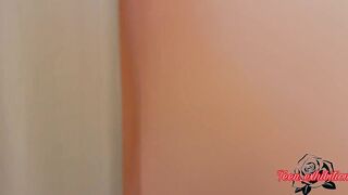 schoolgirl outdoors fitting room exposed, open door inside mall