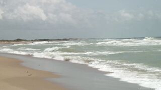 Beautiful Barely Legal Agnes Bathes Her Great Nude Body Inside The Ocean!