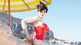 Beach Fun With Tracer