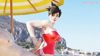Beach Fun With Tracer