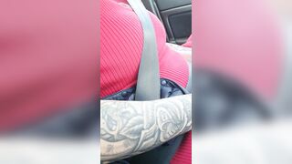 Step MILF into the vehicle pounded by step son through mini skirt